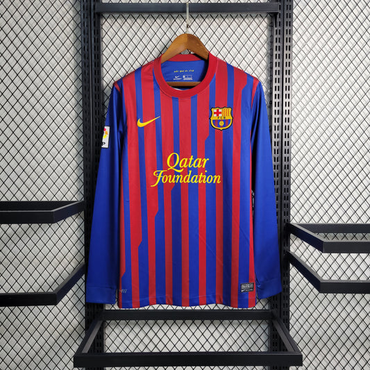 Retro FC Barcelona Home Long Sleeve 11-12
