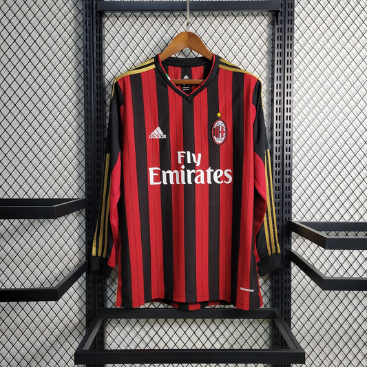 Retro AC Milan Home Long Sleeve 13-14