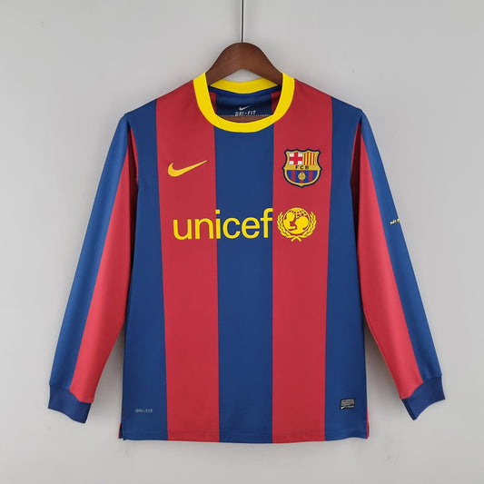 Retro FC Barcelona Home CL Long Sleeve 10-11