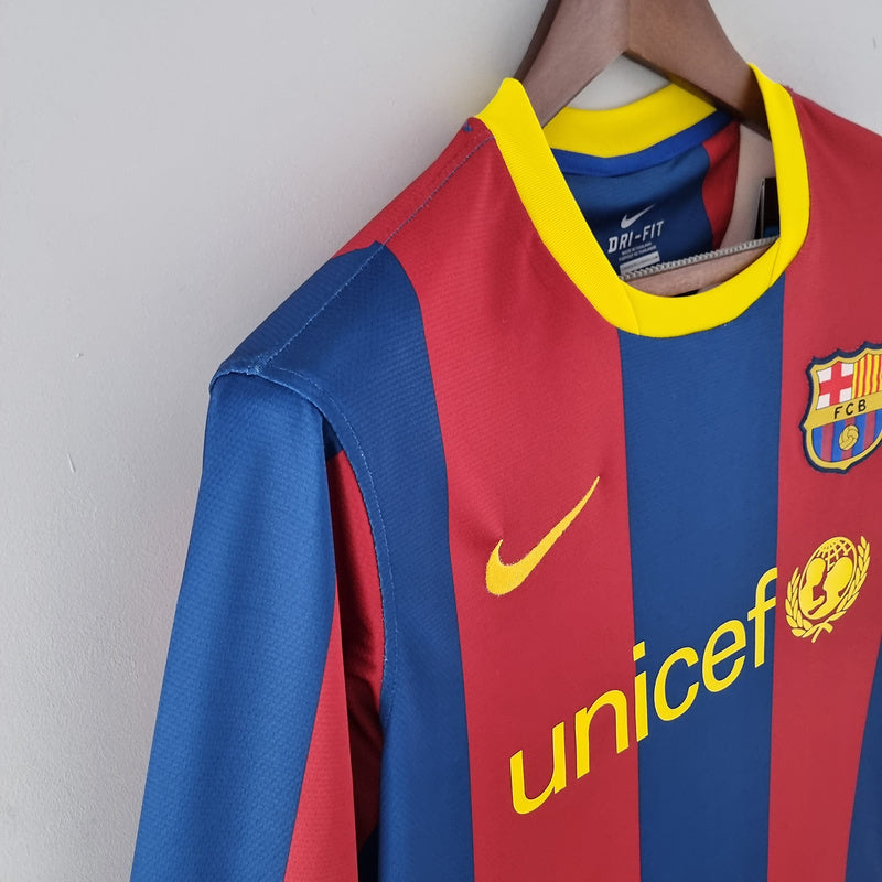Retro FC Barcelona Home CL Long Sleeve 10-11