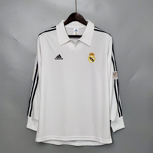 Retro Real Madrid Home Long Sleeve 2002
